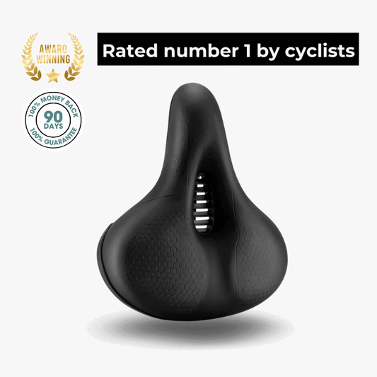 ergonomic memory foam bike saddle side view