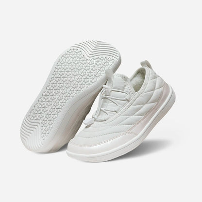 Wide toe box winter shoes close up