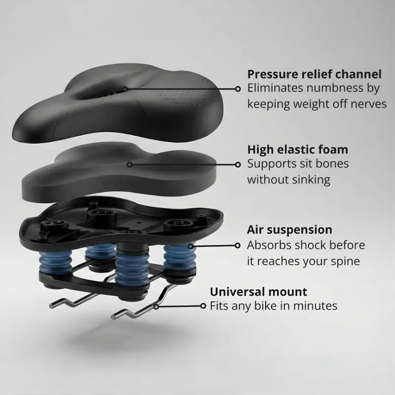 road bike saddle pressure relief shape
