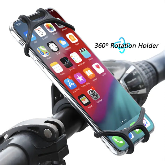 universal bike phone mount installed on handlebar