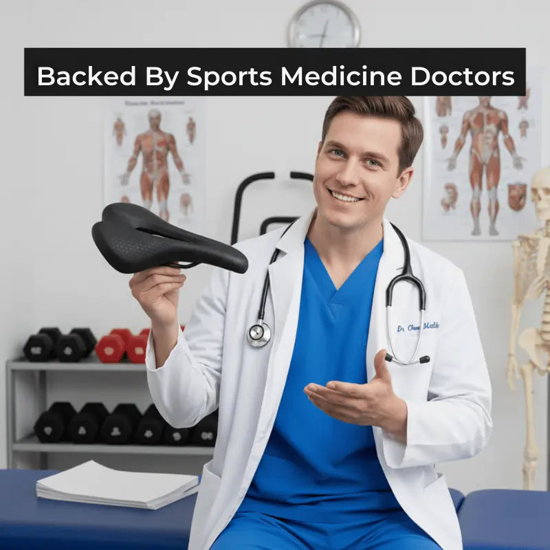 shock absorbing MTB saddle suspension detail