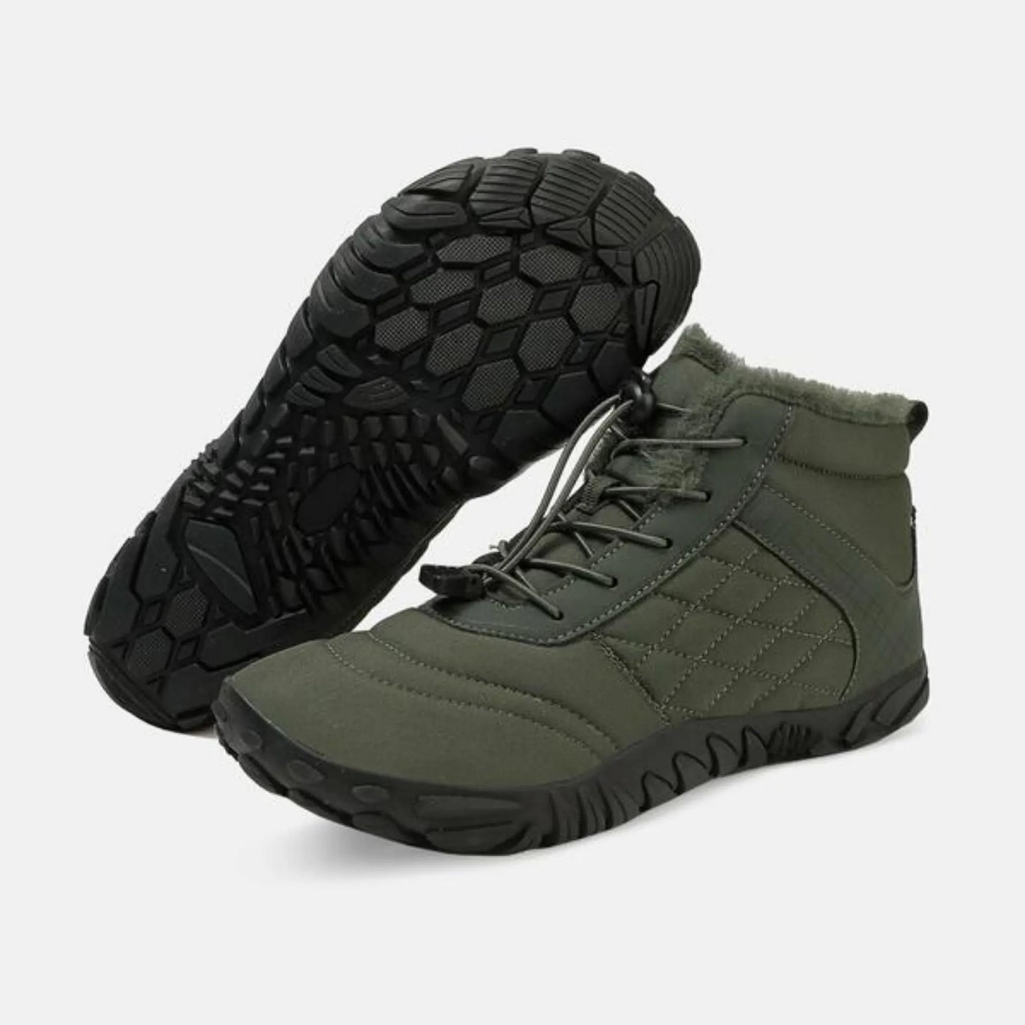 High top barefoot winter boots side view