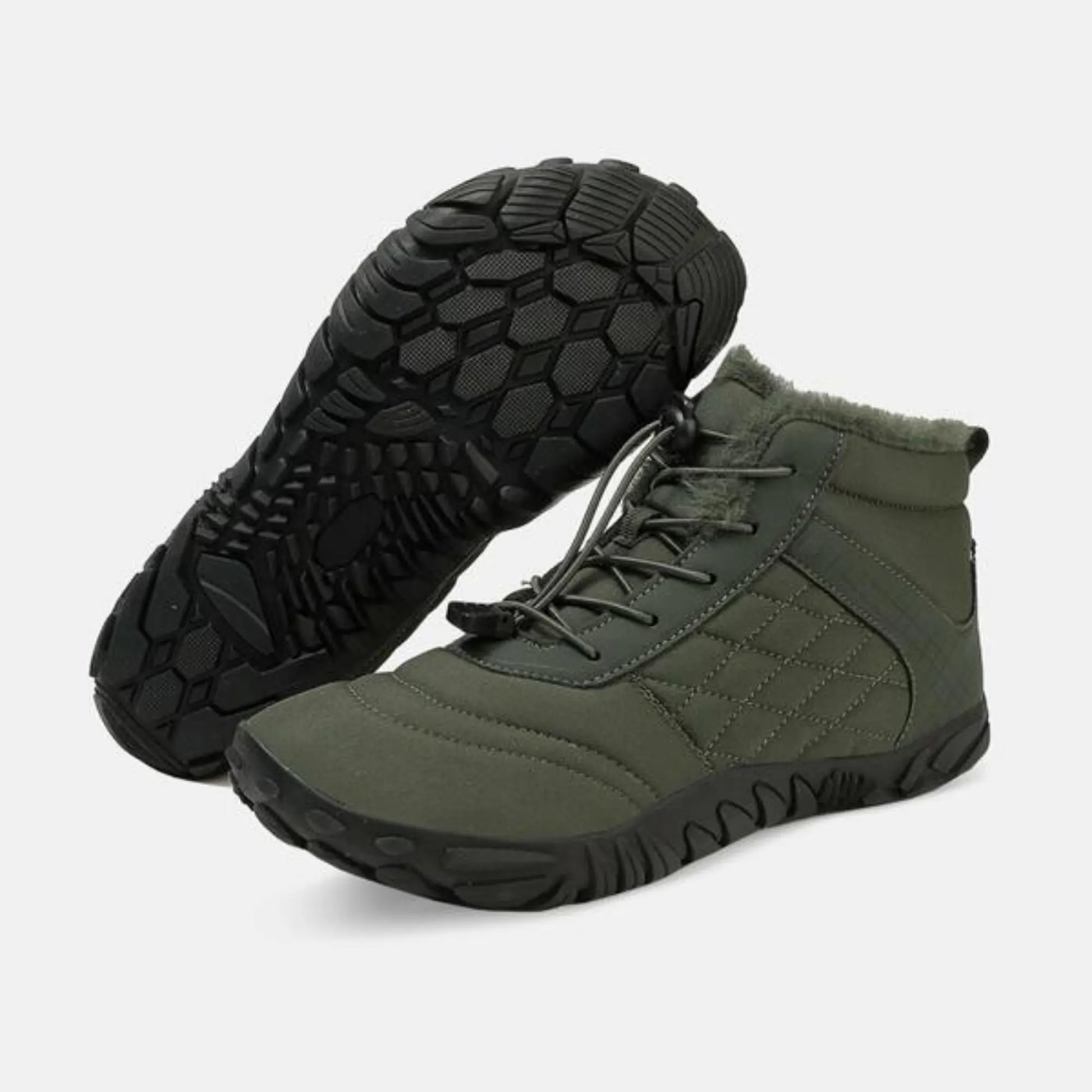 High top barefoot winter boots side view