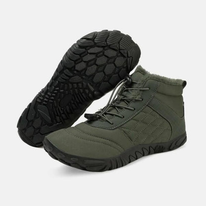 High top barefoot winter boots side view
