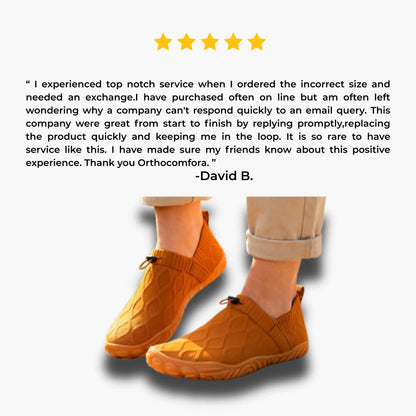 Barefoot walking shoes city pavement