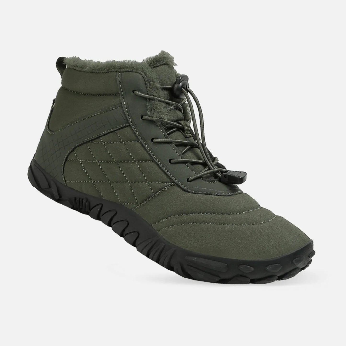 Waterproof barefoot boots in slush