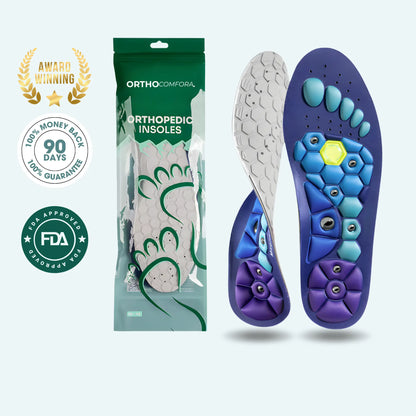 Acupressure wellness insoles designed for daily walking comfort