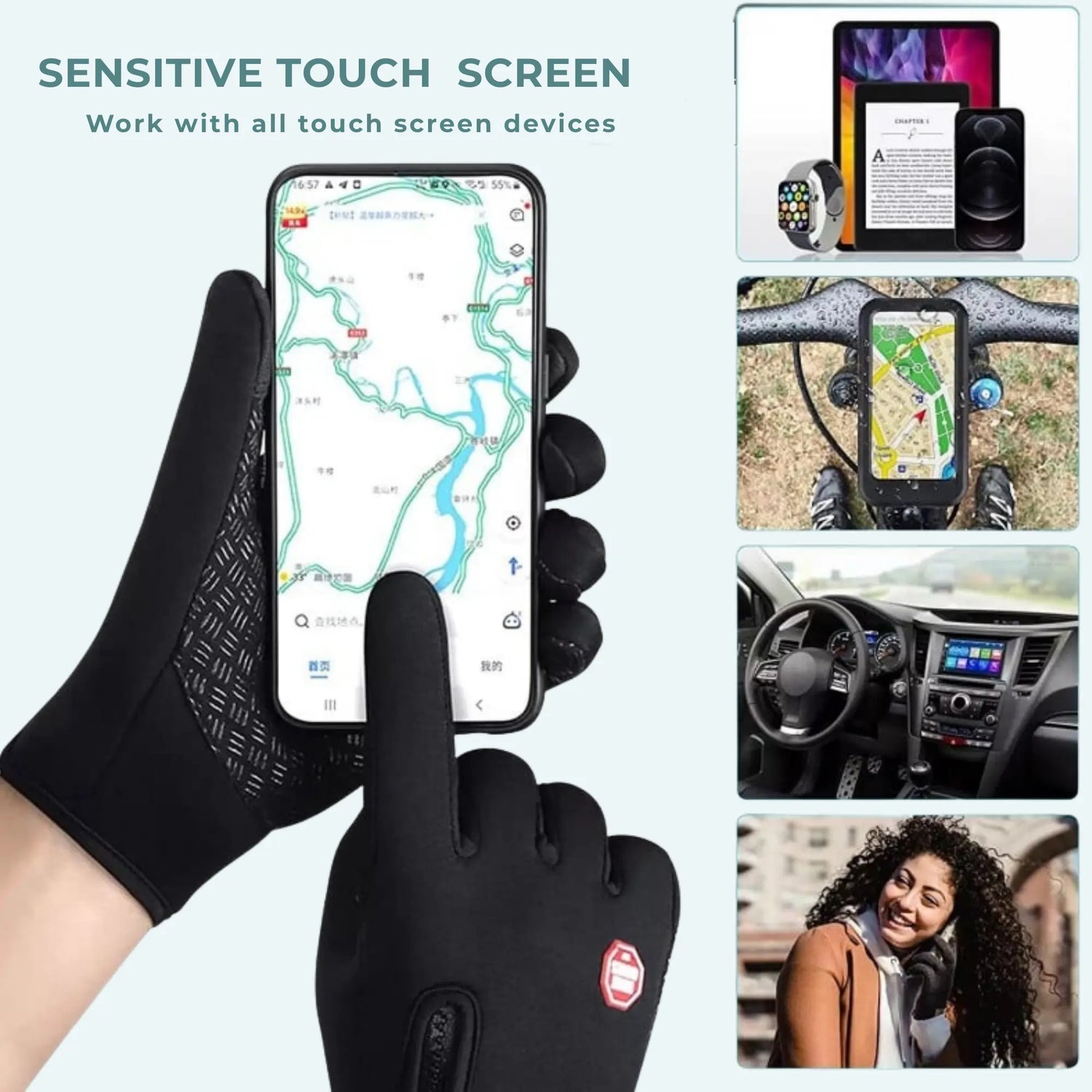 Lightweight thermal gloves for everyday winter use