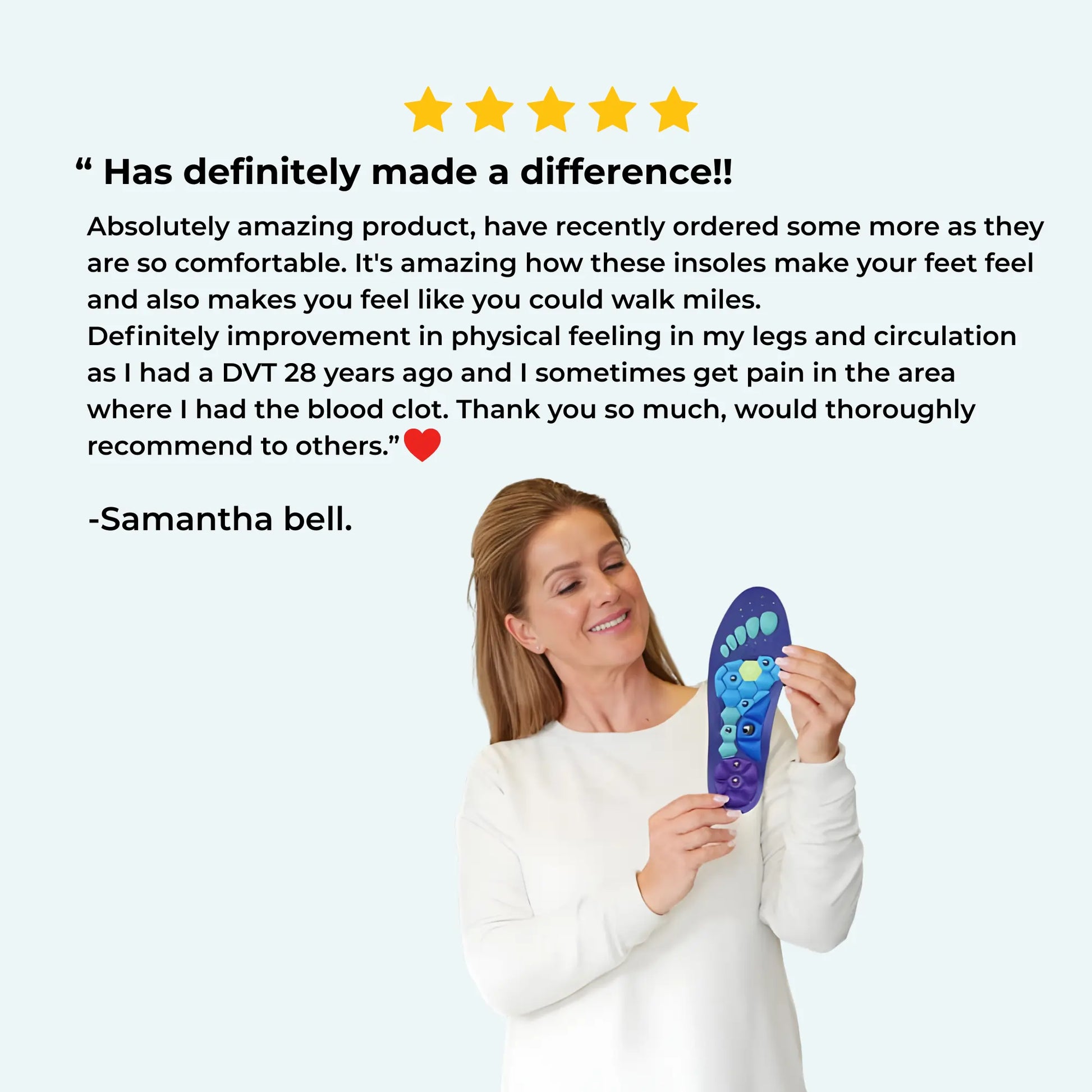 Comfortable walking insoles for everyday wellness and mobility