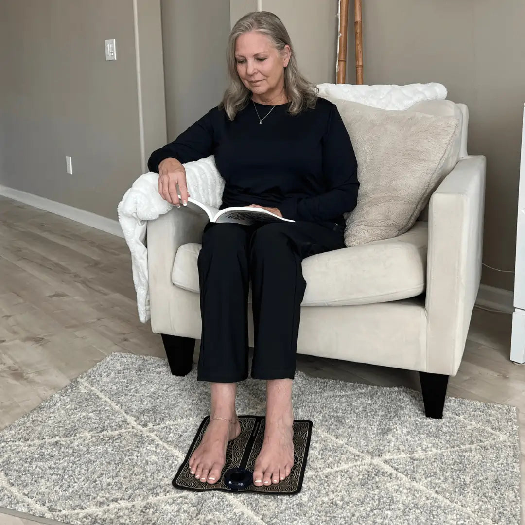 portable reflexology mat for tired legs and feet