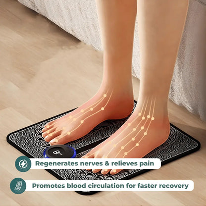wireless EMS foot therapy mat for tired feet