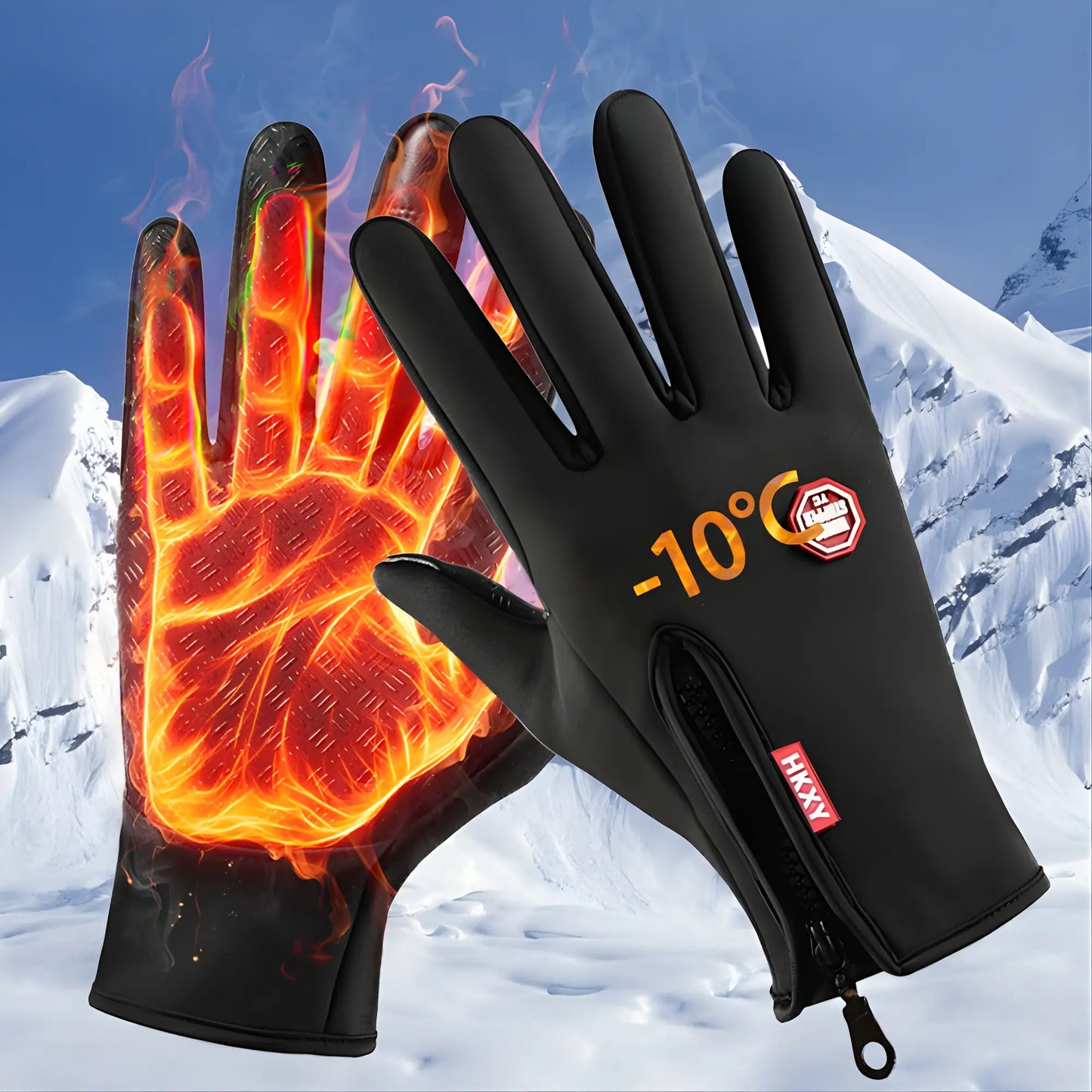 Water-resistant winter gloves for light rain and snow