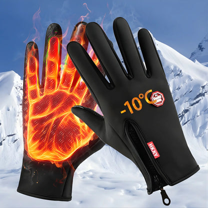 Water-resistant winter gloves for light rain and snow