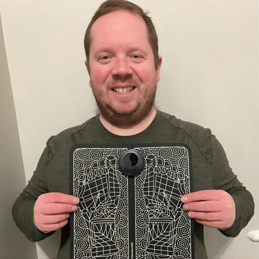 electric massage pad improving foot comfort