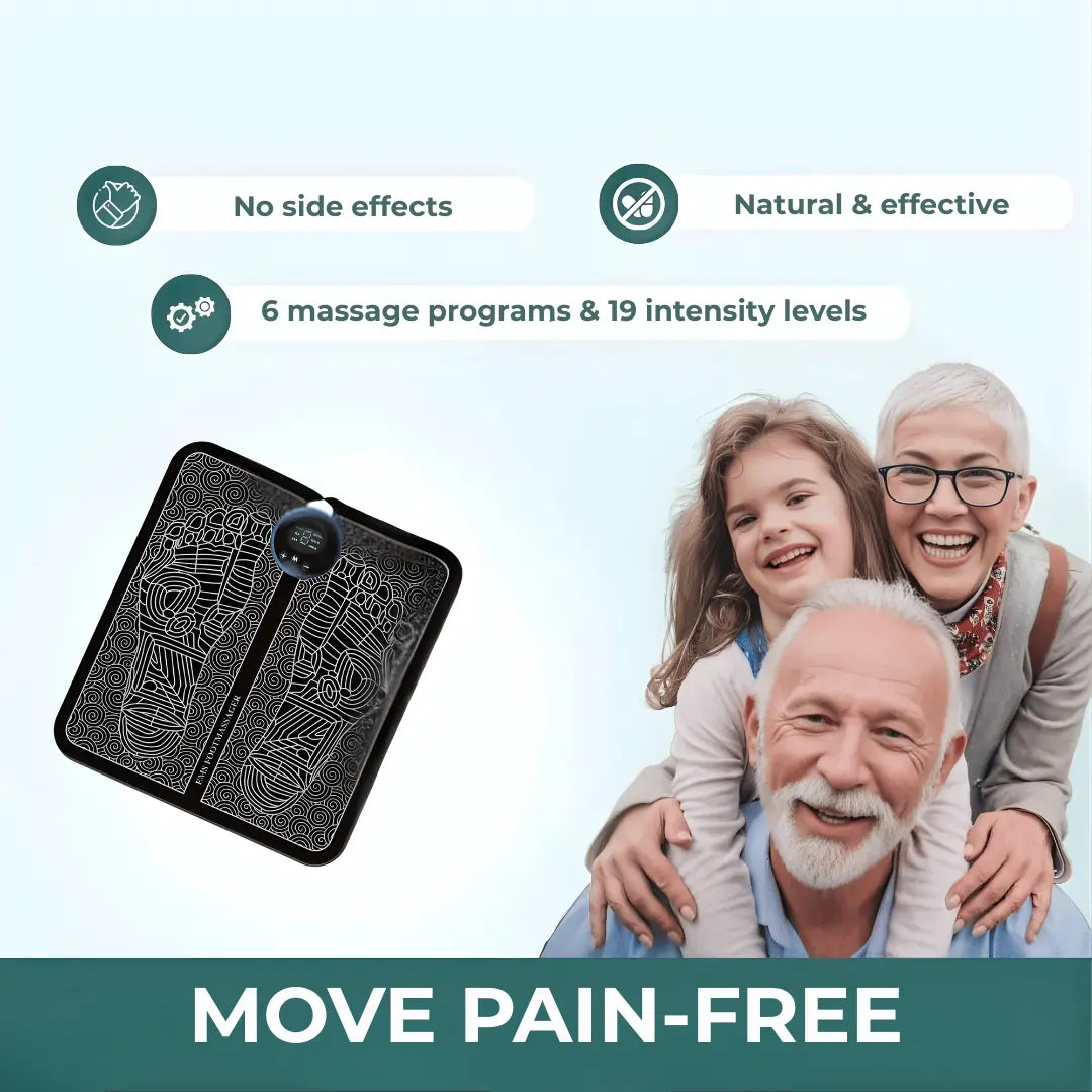 EMS therapy mat designed for foot relaxation