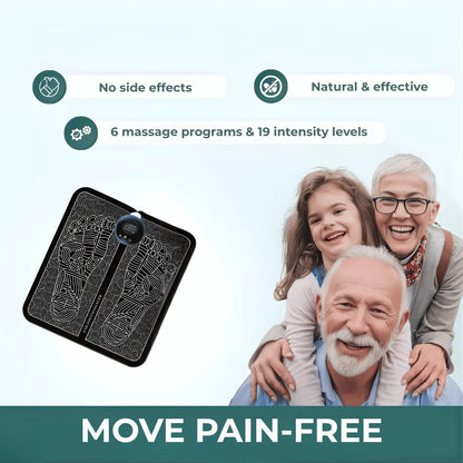 EMS therapy mat designed for foot relaxation