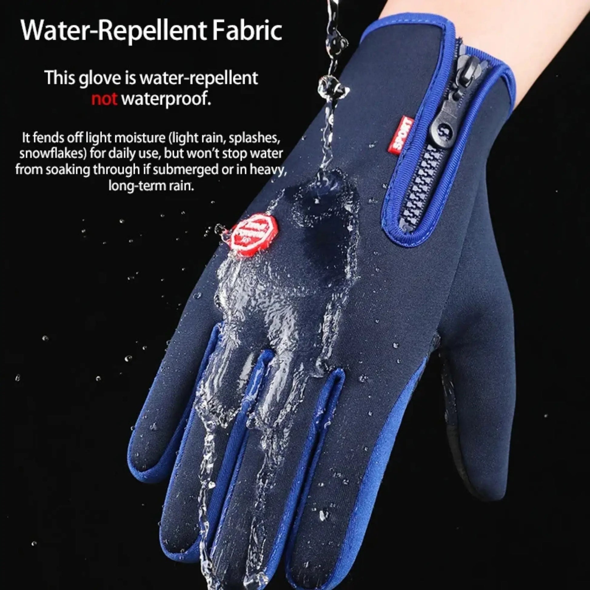 Winter touchscreen gloves with precision finger control