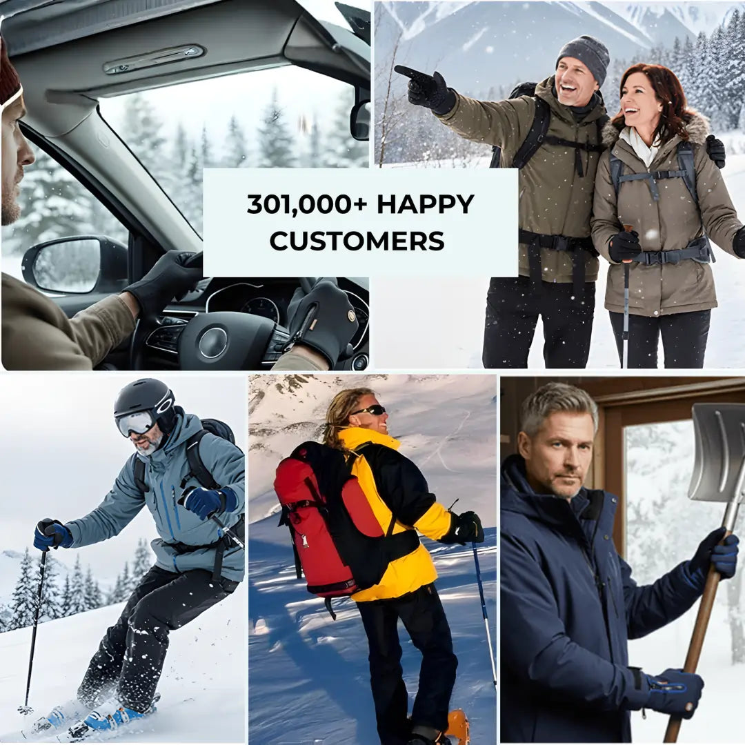 Anti-slip winter gloves with strong grip for driving