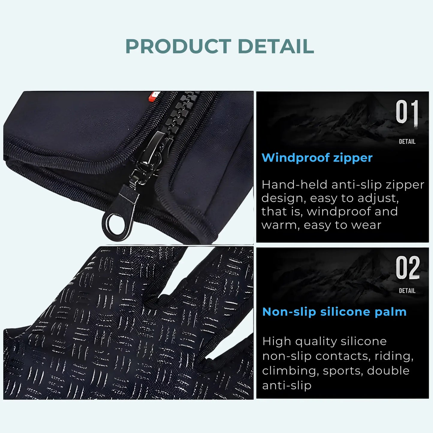 Thermal winter gloves for men and women