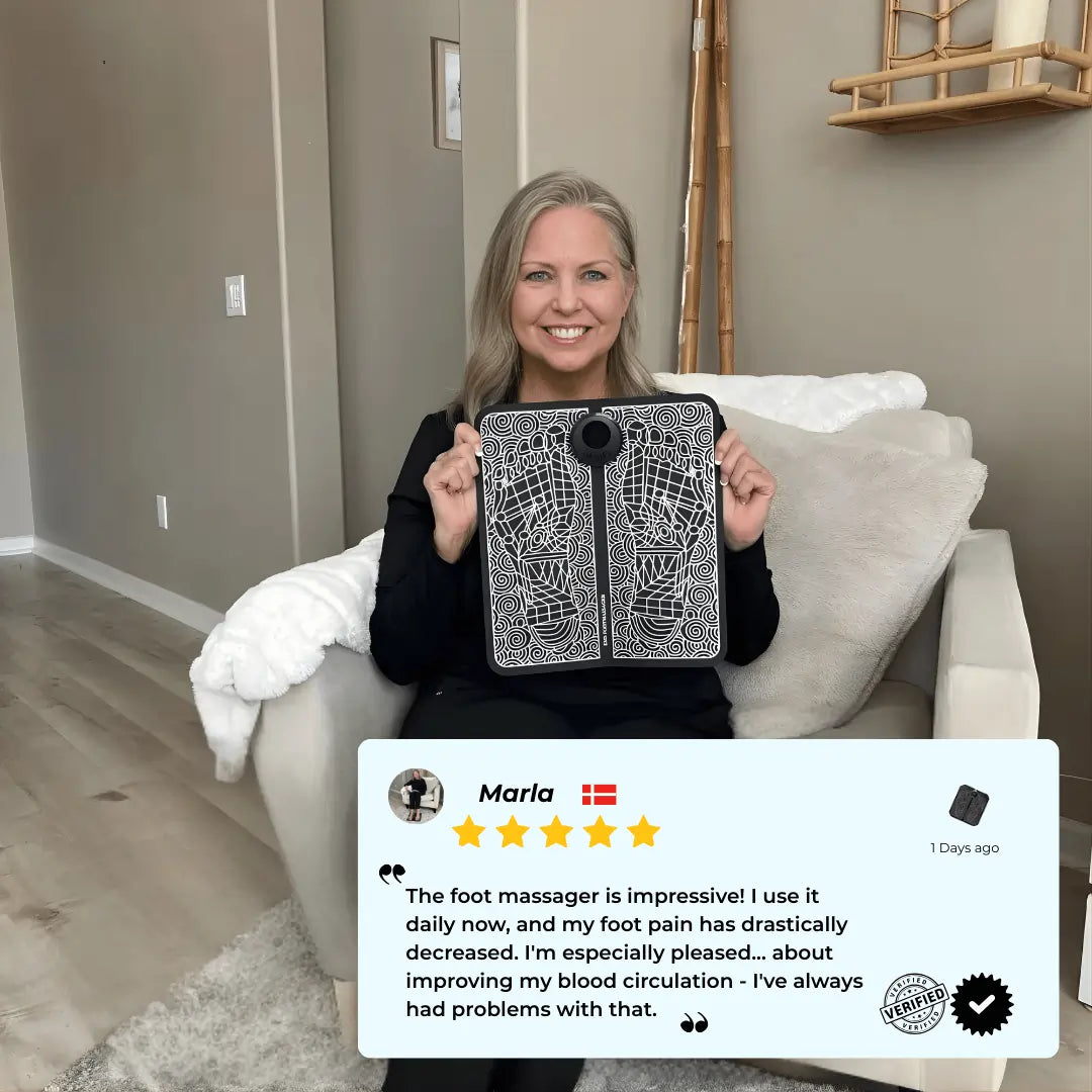 electric foot massager designed to stimulate circulation