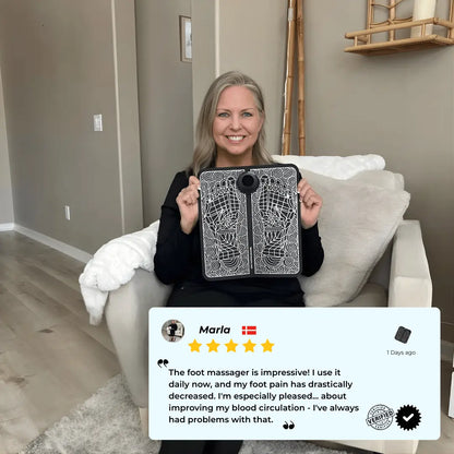 electric foot massager designed to stimulate circulation